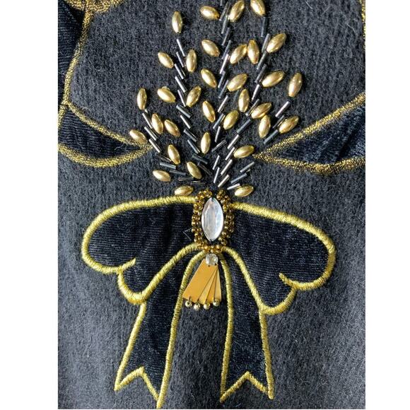 Vintage Cedars Beaded Lambs Wool Angora Rabbit Hair Sweater Women Embroidered - Picture 9 of 11